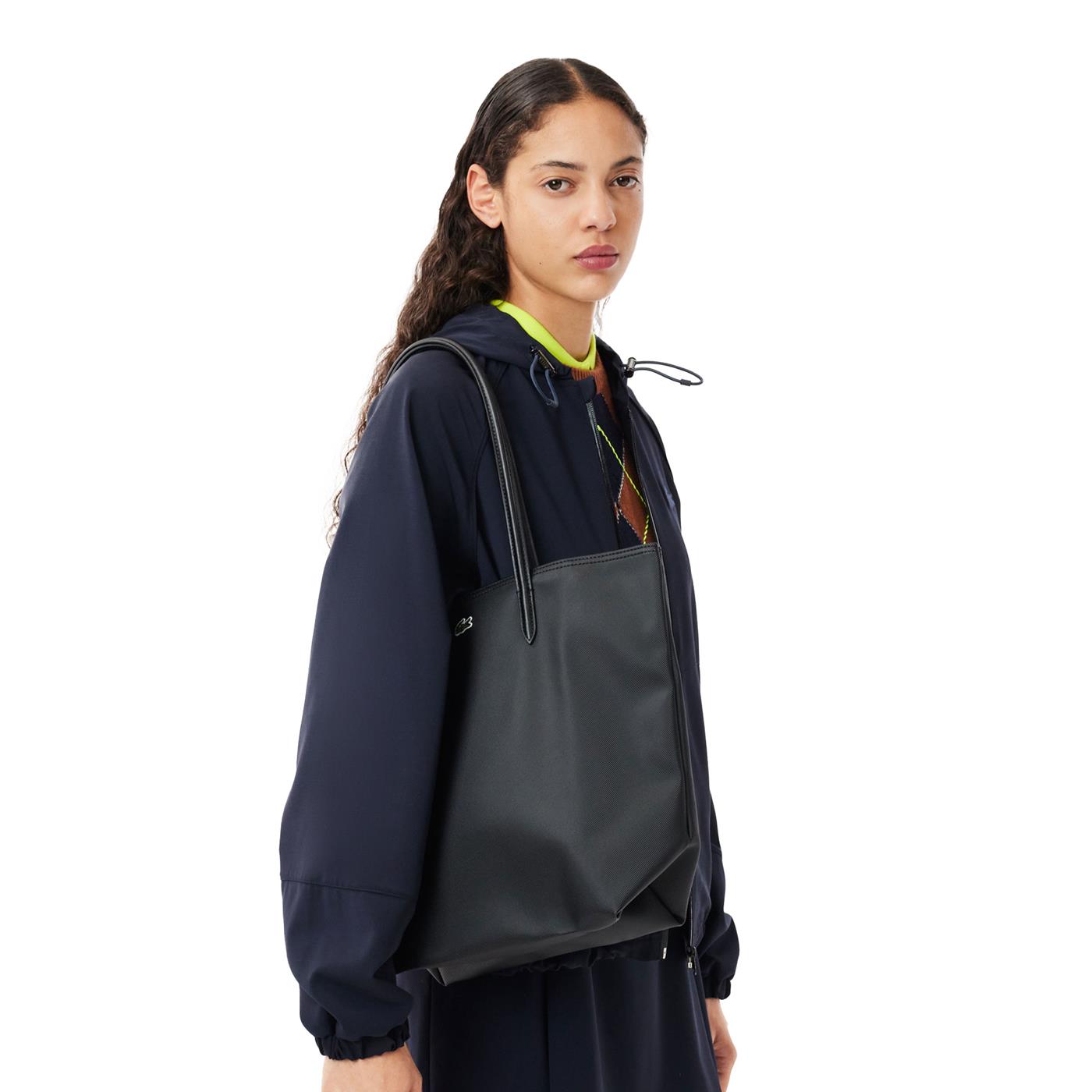 Lacoste L.12.12 Concept Vertical Zip Tote Bag Black  - NF1890PO-000