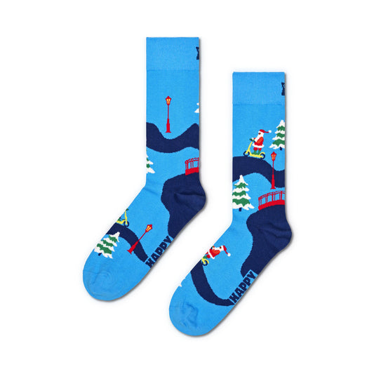 Happy Socks Santa On The Way To Work Sock  - P000263