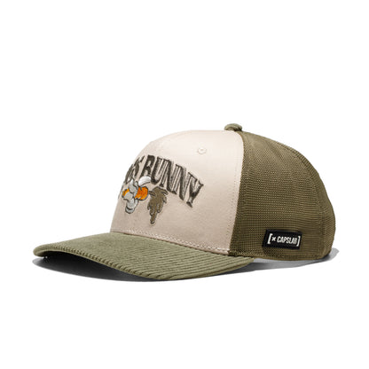 Capslab Looney Tunes Bugs Bunny Trucker Army Green/Beige  - PCSHAN