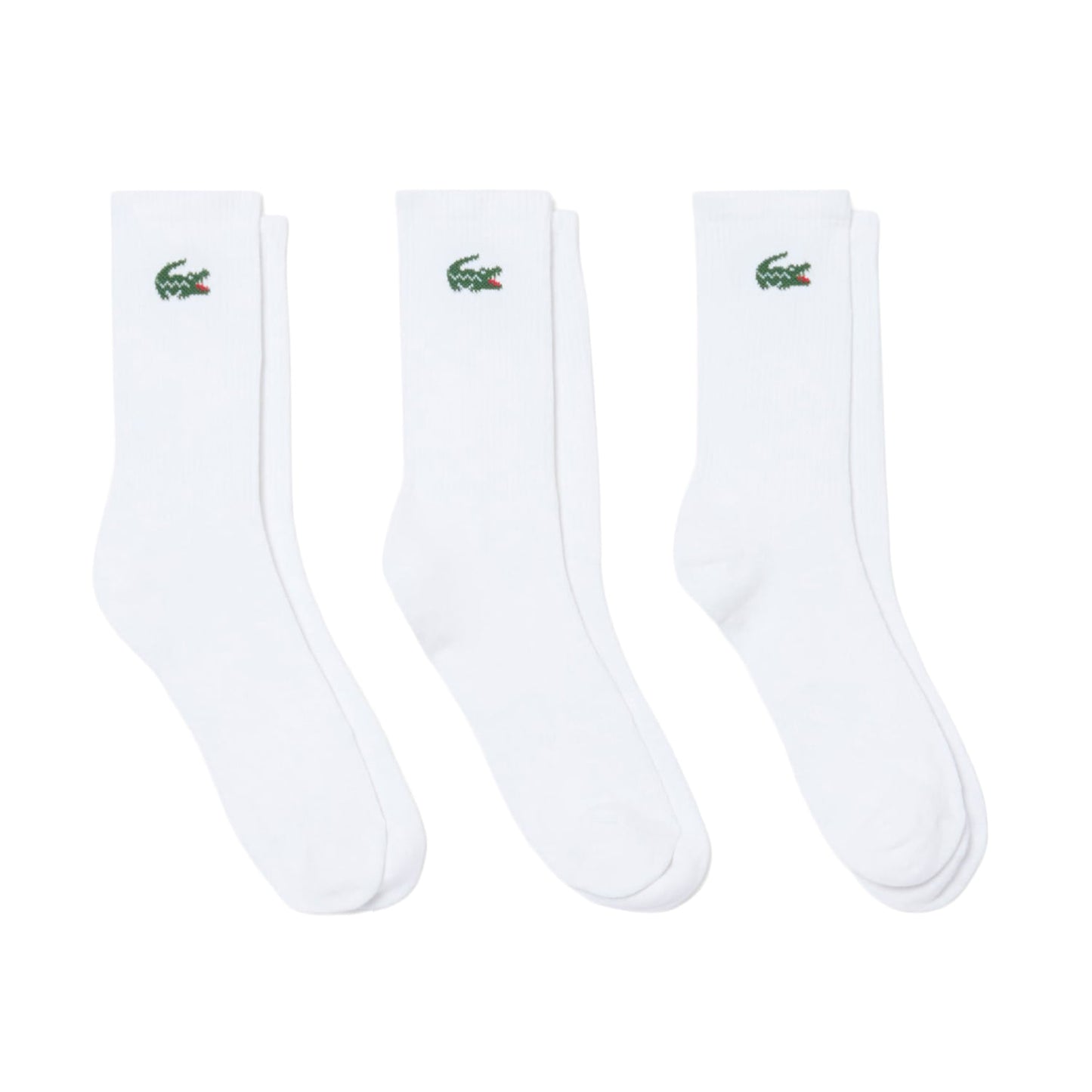 Lacoste 3 Pack Long Sport Crew Socks White  - RA9246-001