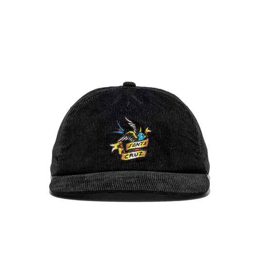 Santa Cruz Sommer Sparrow Cap Black Cord  - SCA-CAP-0497