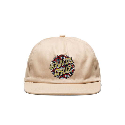 Santa Cruz Salba Eyes Dot Snapback Vanilla  - SCA-CAP-0529