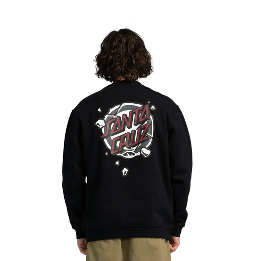 Santa Cruz Roskopp Destruct Dot Crew Black  - SCA-CRW-1577