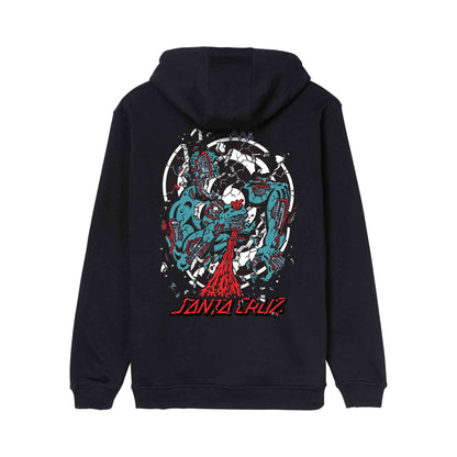 Santa Cruz Roskopp Dissect Strip Hoodie Black  - SCA-HDY-10112