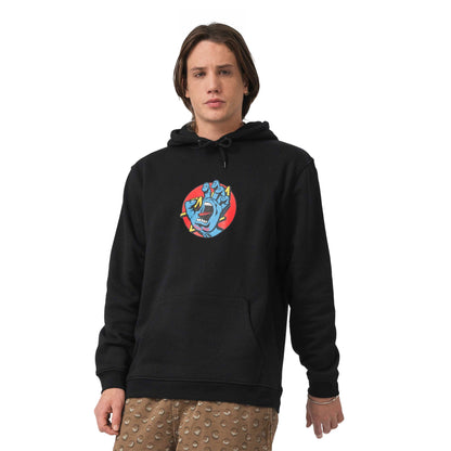 Santa Cruz Hand Dot Front Hoodie Black  - SCA-HDY-10160