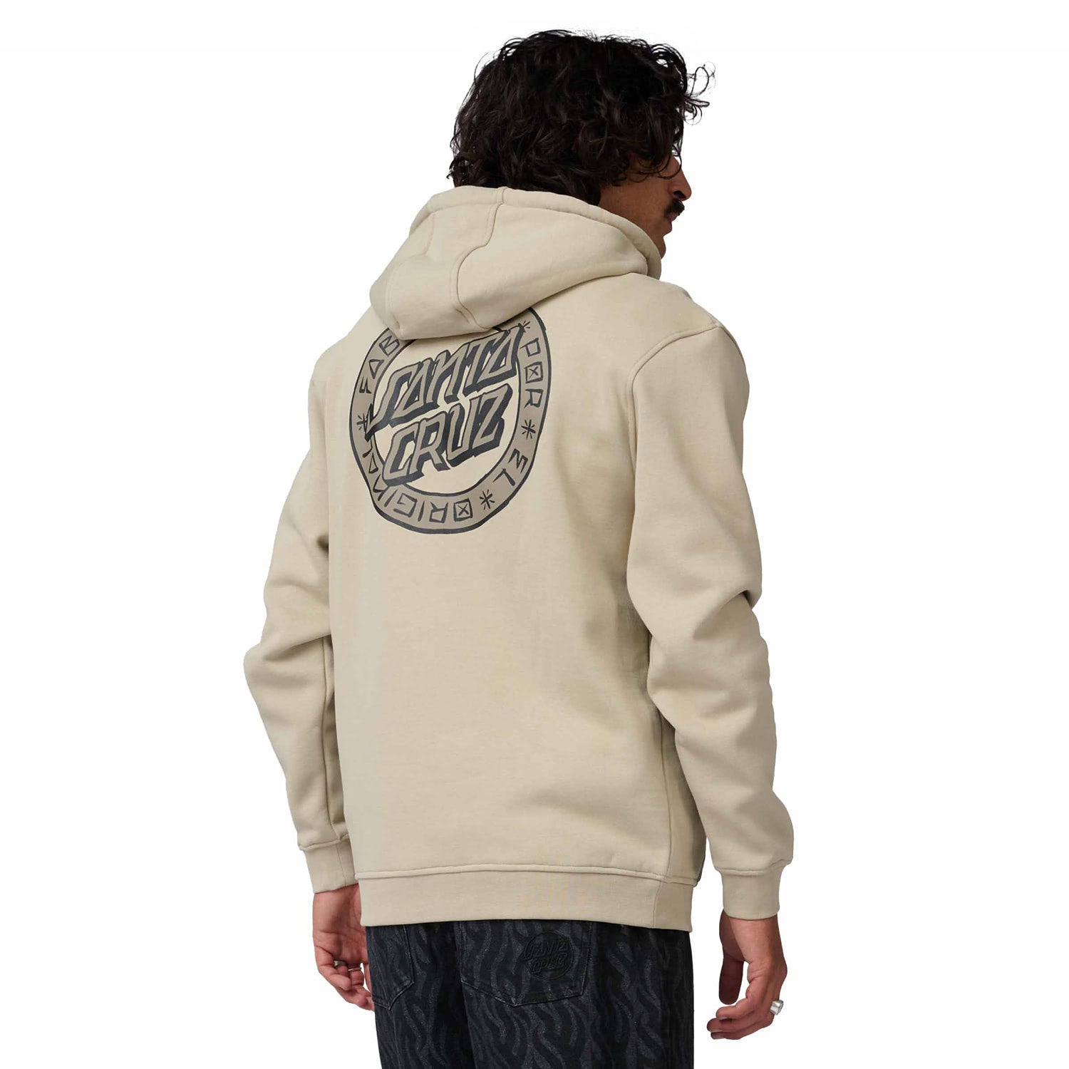 Santa Cruz Loco Dot Hoodie Stone Grey  - SCA-HDY-10318