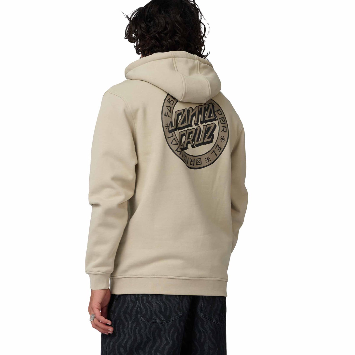 Santa Cruz Loco Dot Hoodie Stone Grey  - SCA-HDY-10318