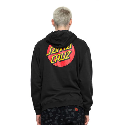 Santa Cruz Classic Dot Chest Hood Sweat Black  - SCA-HDY-5305