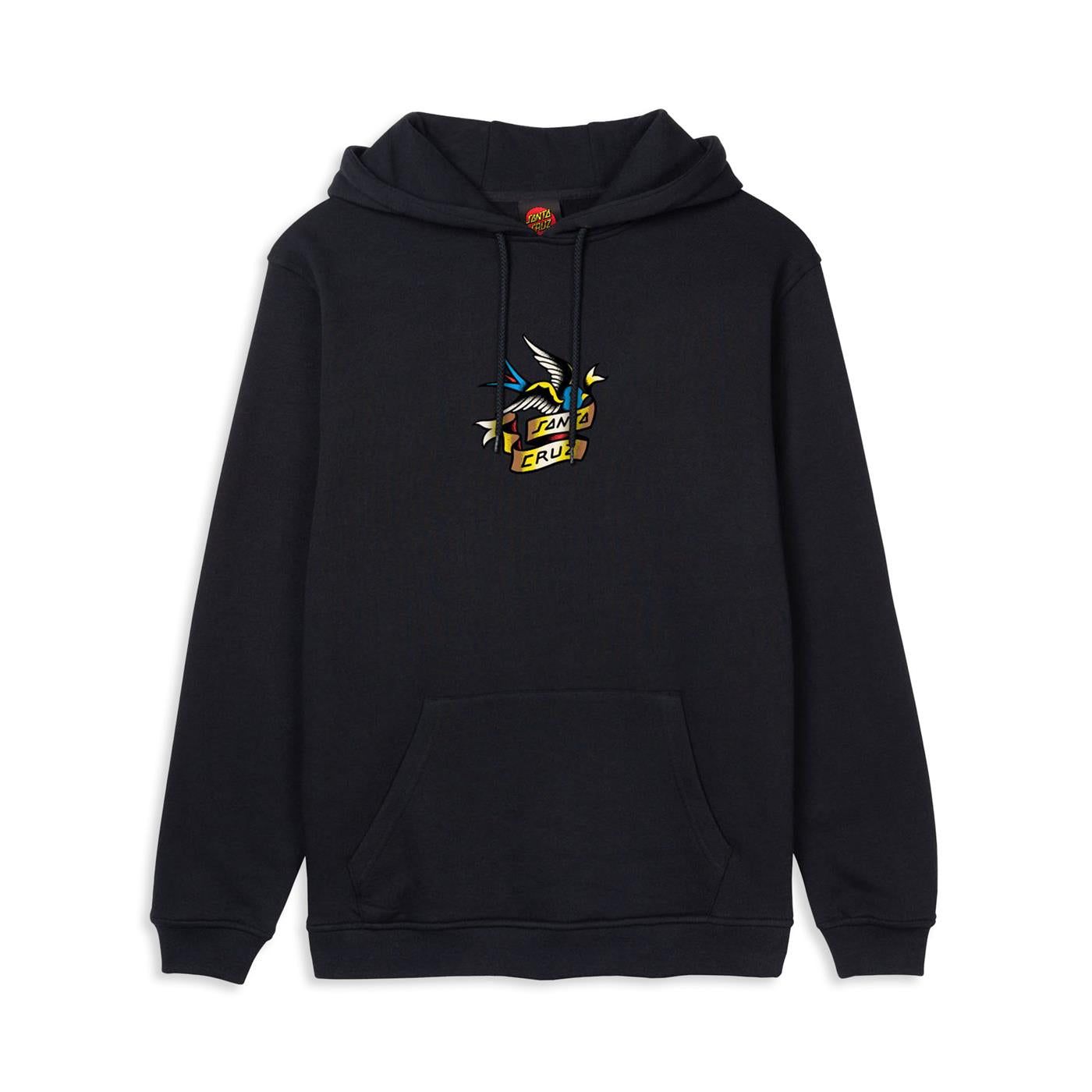 Santa Cruz Sommer Sparrow Front Hoodie Black  - SCA-HDY-6314