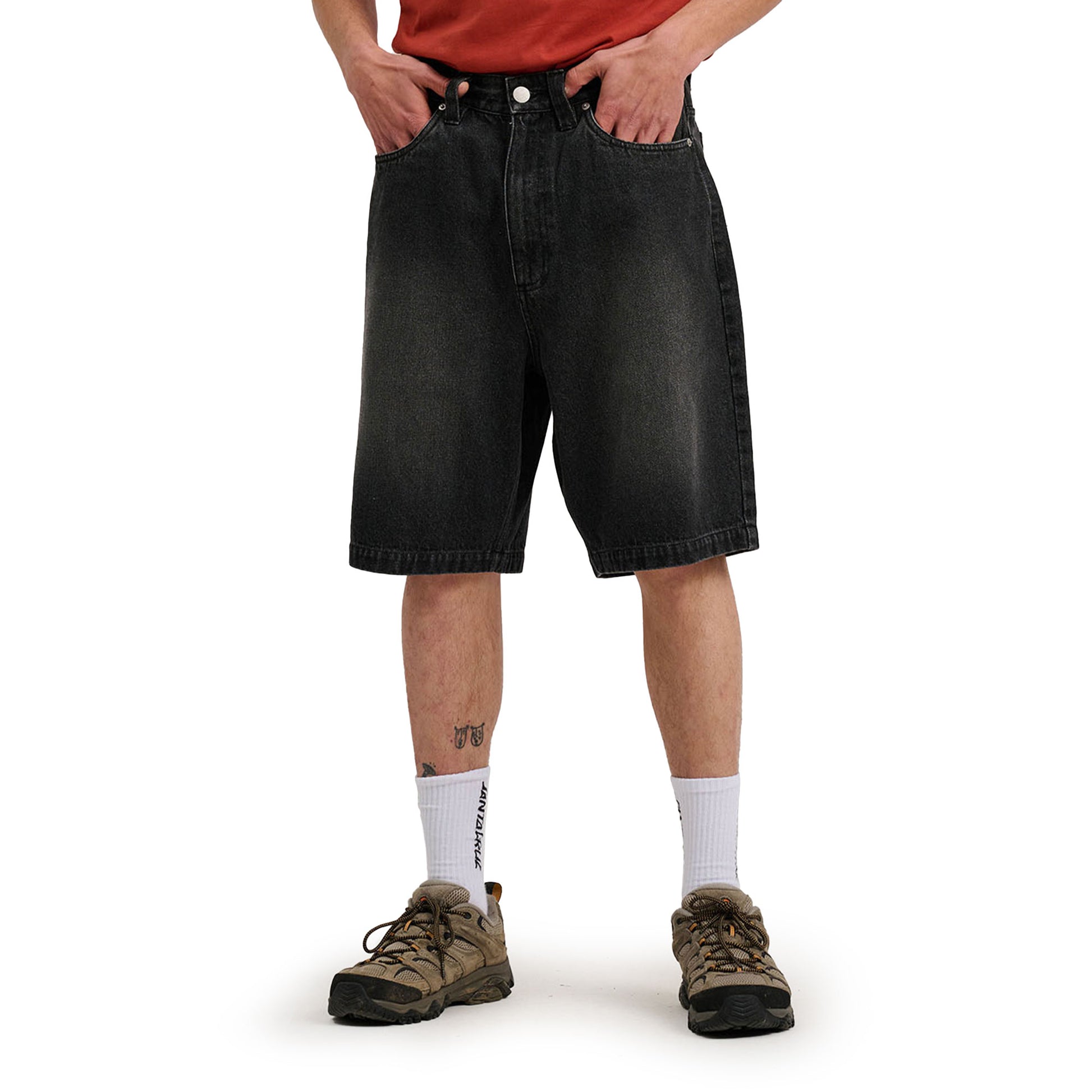 Santa Cruz Big Shorts Washed Black  - SCA-SHR-5398