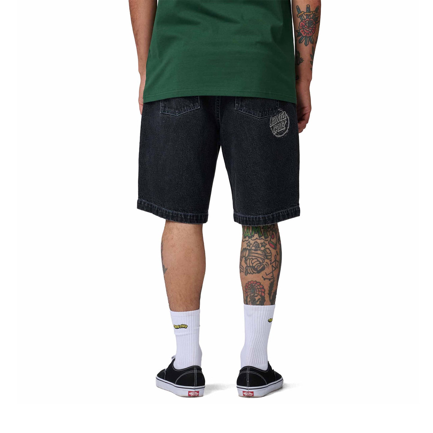 Santa Cruz Stamped Big Shorts Black  - SCA-SHR-5605