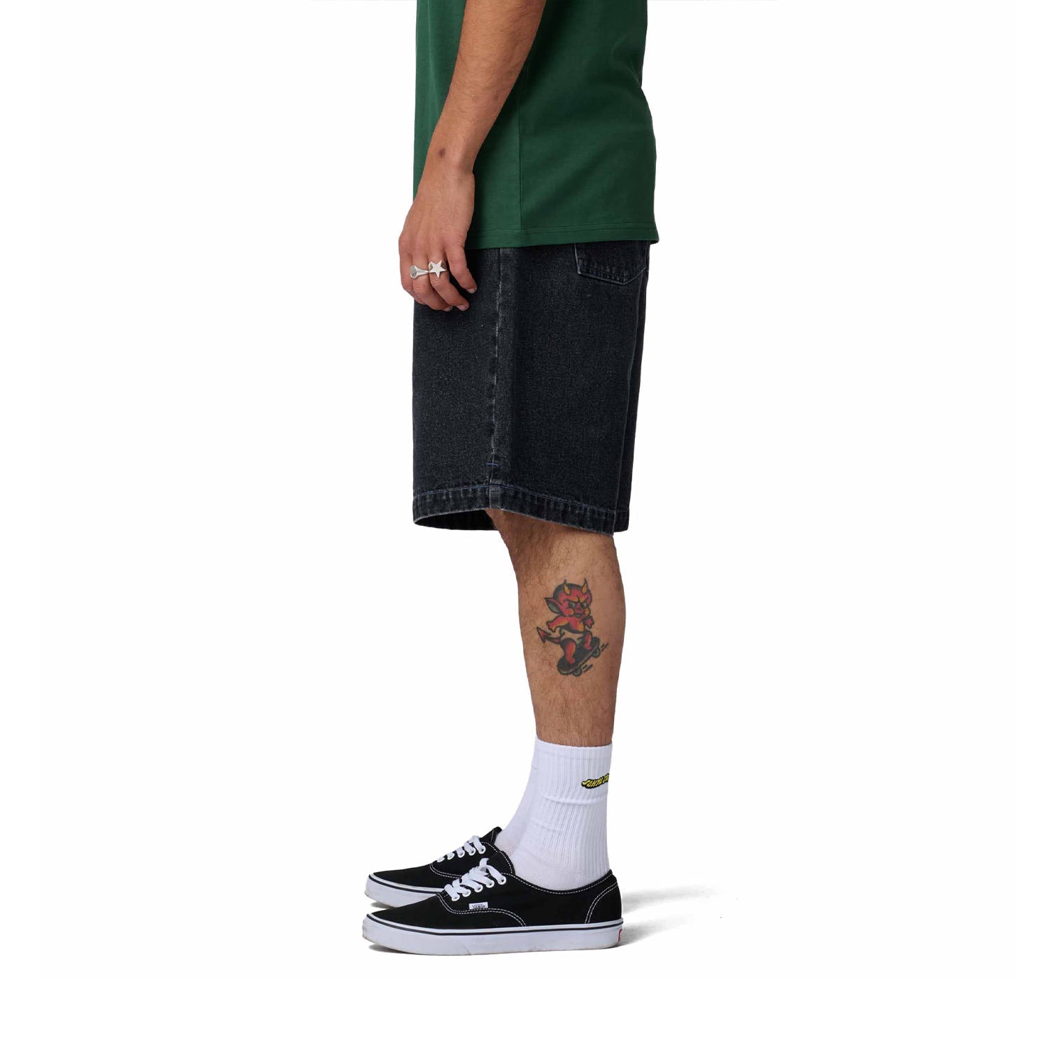 Santa Cruz Stamped Big Shorts Black  - SCA-SHR-5605