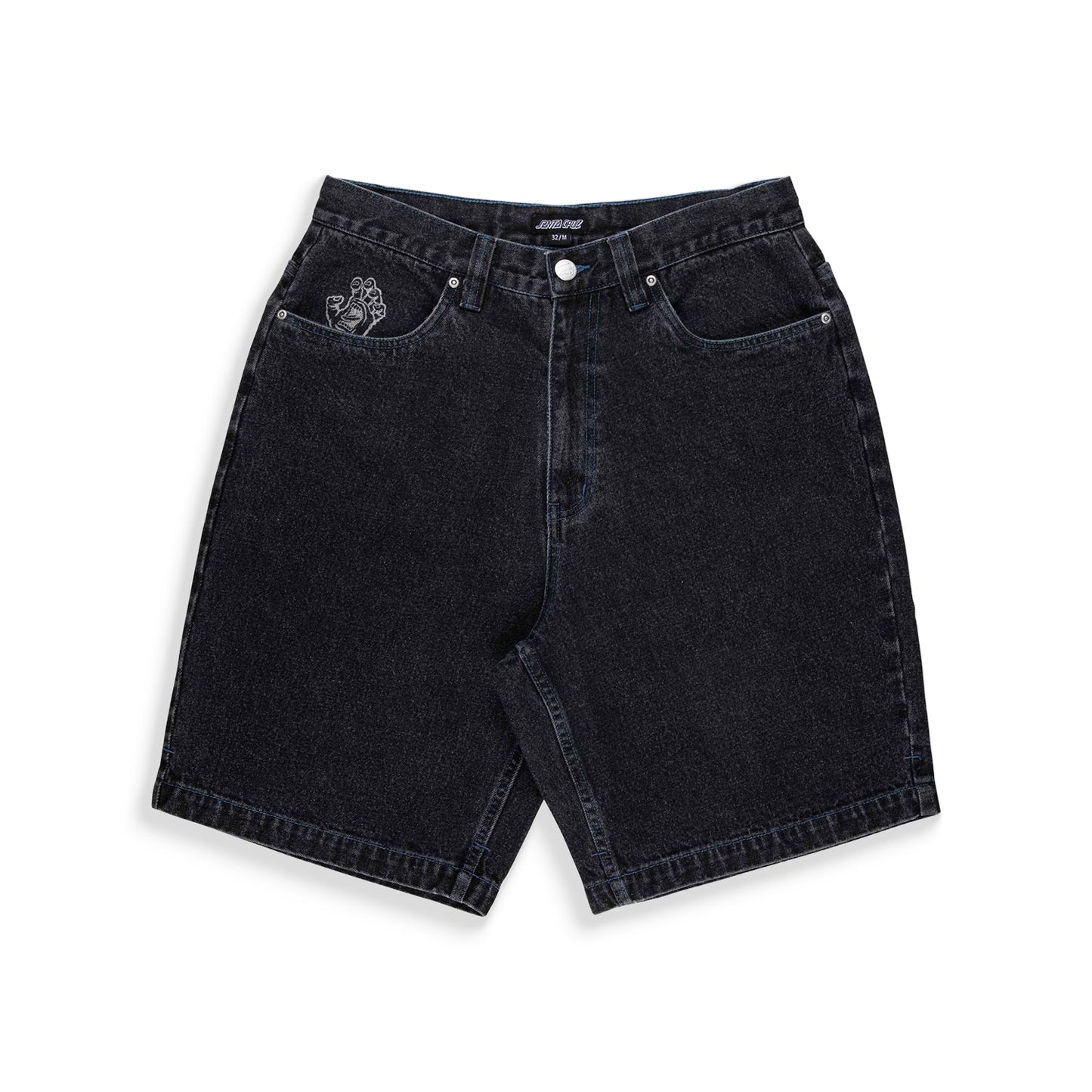 Santa Cruz Stamped Big Shorts Black  - SCA-SHR-5605