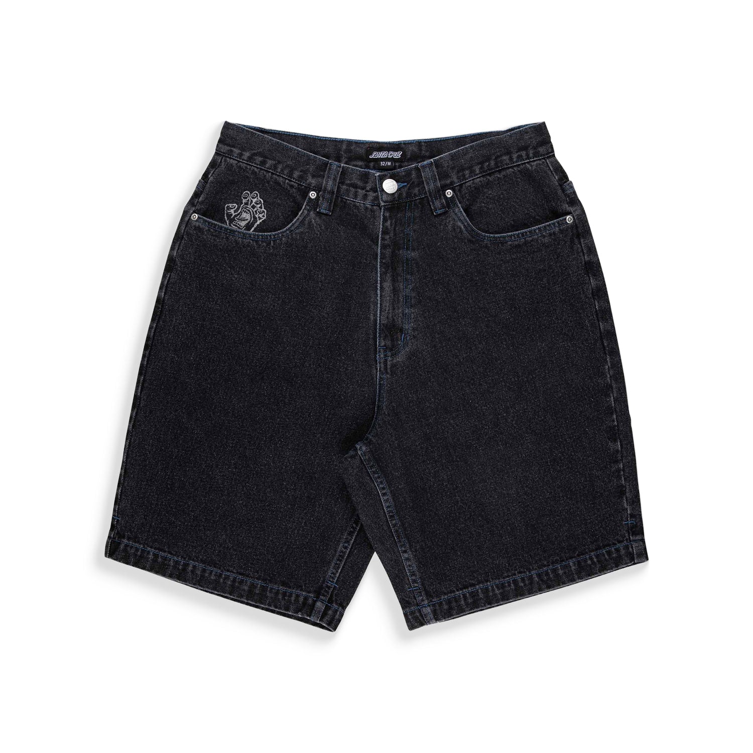 Santa Cruz Stamped Big Shorts Black  - SCA-SHR-5605