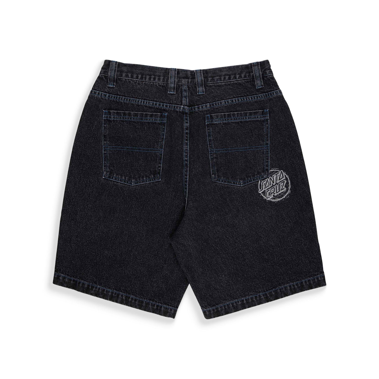 Santa Cruz Stamped Big Shorts Black  - SCA-SHR-5605