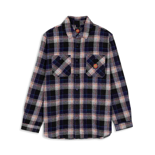 Santa Cruz Apex Shirt Navy Check  - SCA-SHT-0903
