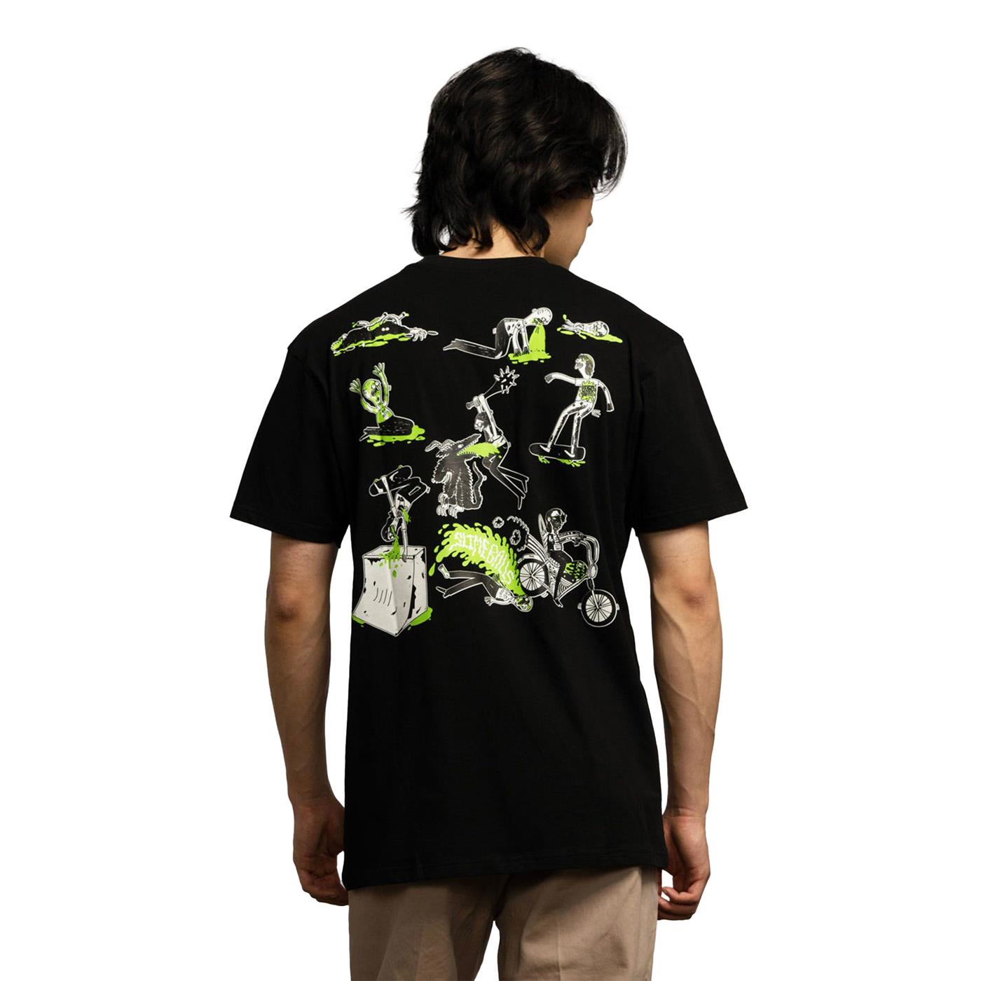 Santa Cruz Slime Balls Scene Report T-Shirt Black  - SCA-TEE-11020