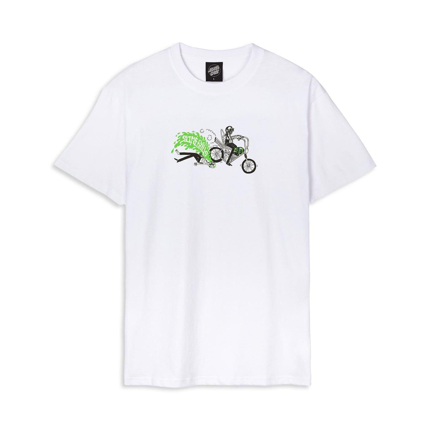 Santa Cruz Slime Balls Scene Report T-Shirt White  - SCA-TEE-11032