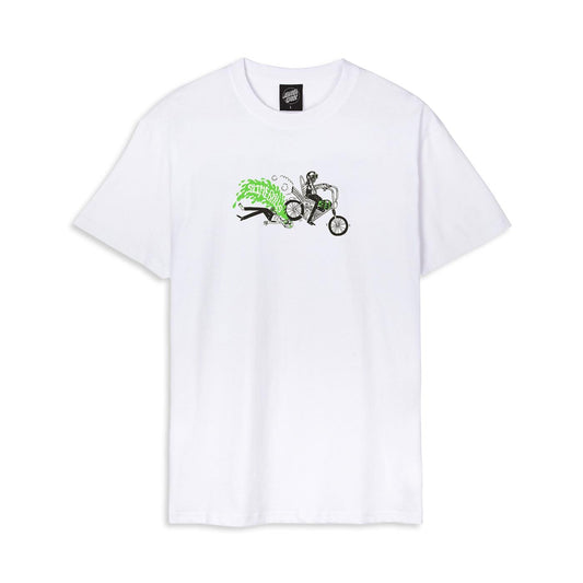 Santa Cruz Slime Balls Scene Report T-Shirt White  - SCA-TEE-11032