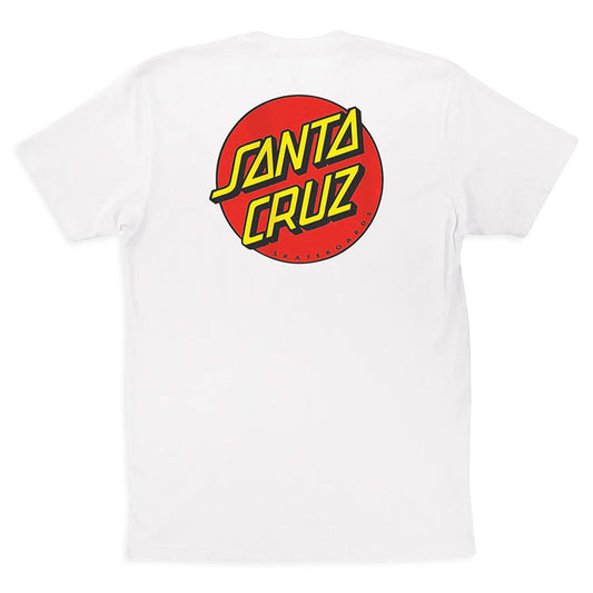 Santa Cruz Classic Dot Chest T-Shirt White  - SCA-TEE-11050