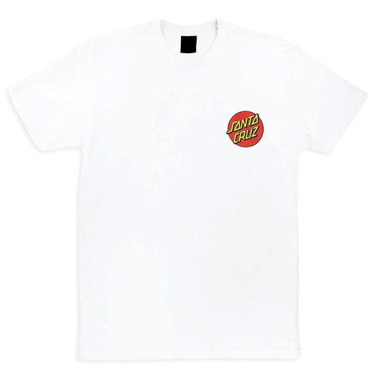 Santa Cruz Classic Dot Chest T-Shirt White  - SCA-TEE-11050