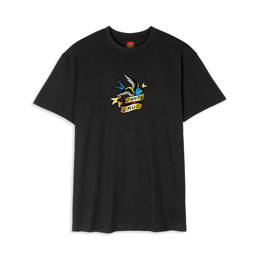 Santa Cruz Sommer Sparrow Front T-Shirt Black  - SCA-TEE-11471