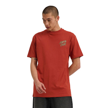 Santa Cruz Screaming Grizzly T-Shirt Dark Rust  - SCA-TEE-12185