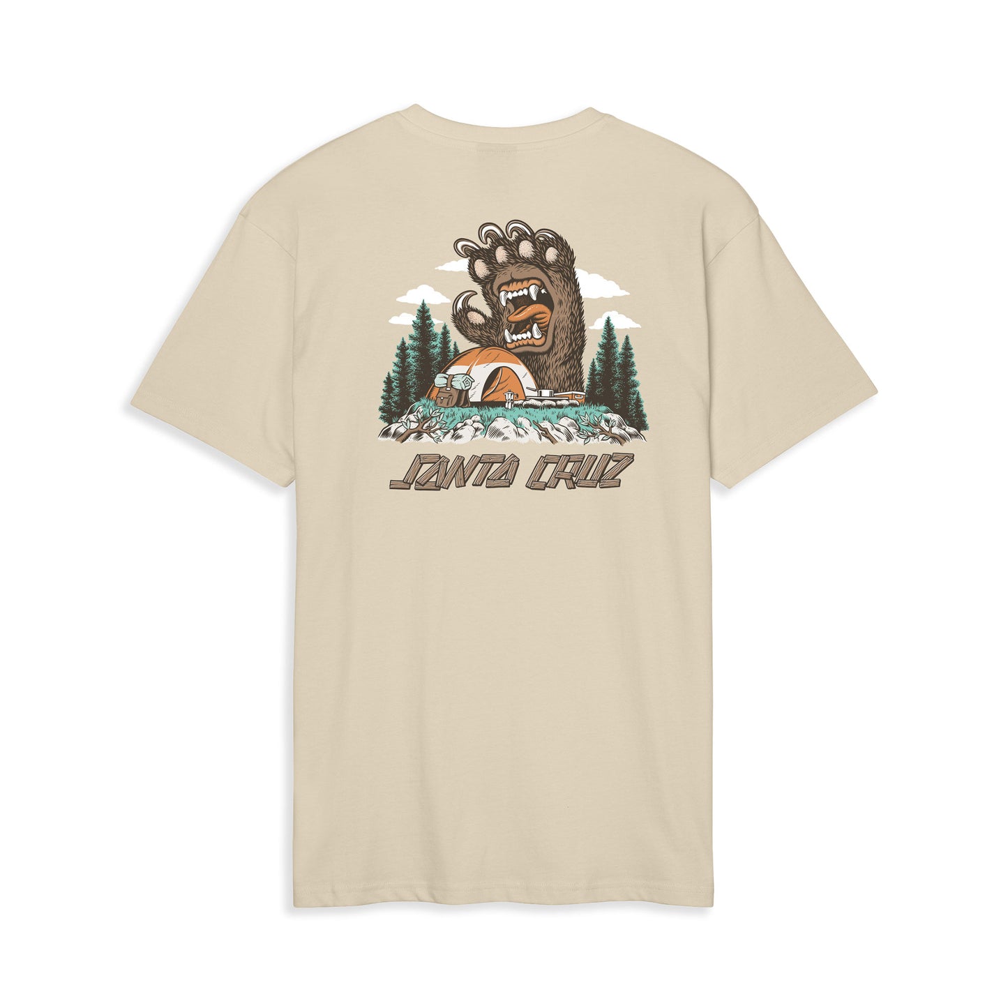 Santa Cruz Screaming Grizzly T-Shirt Blond Wood  - SCA-TEE-12191