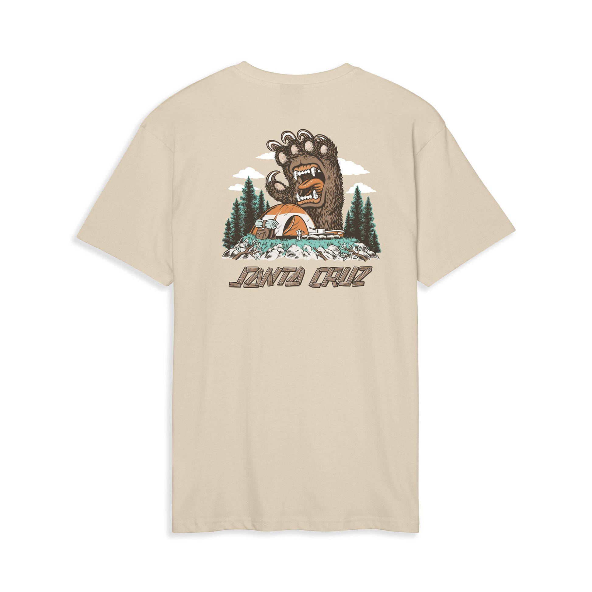 Santa Cruz Screaming Grizzly T-Shirt Blond Wood  - SCA-TEE-12191