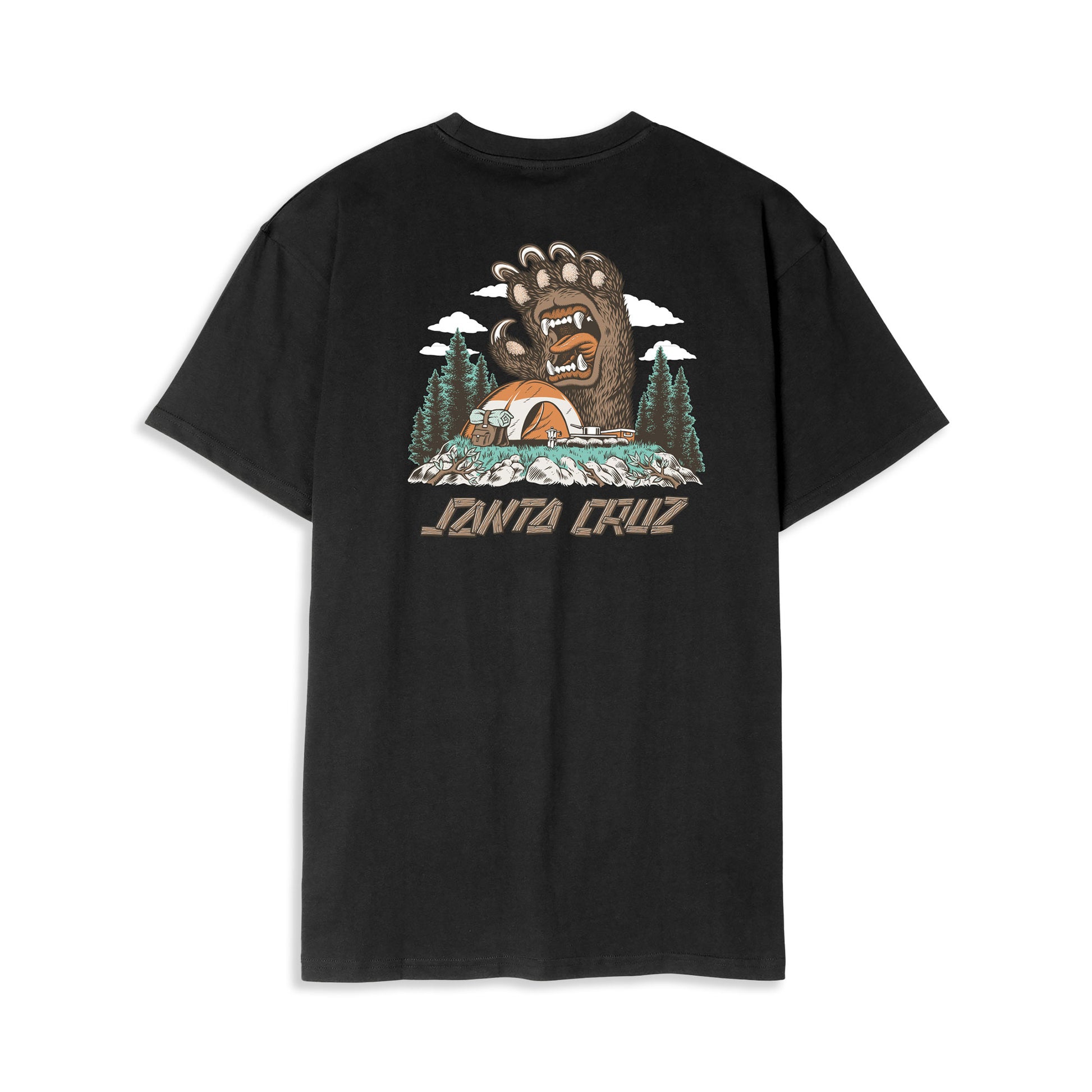 Santa Cruz Screaming Grizzly T-Shirt Black  - SCA-TEE-12197