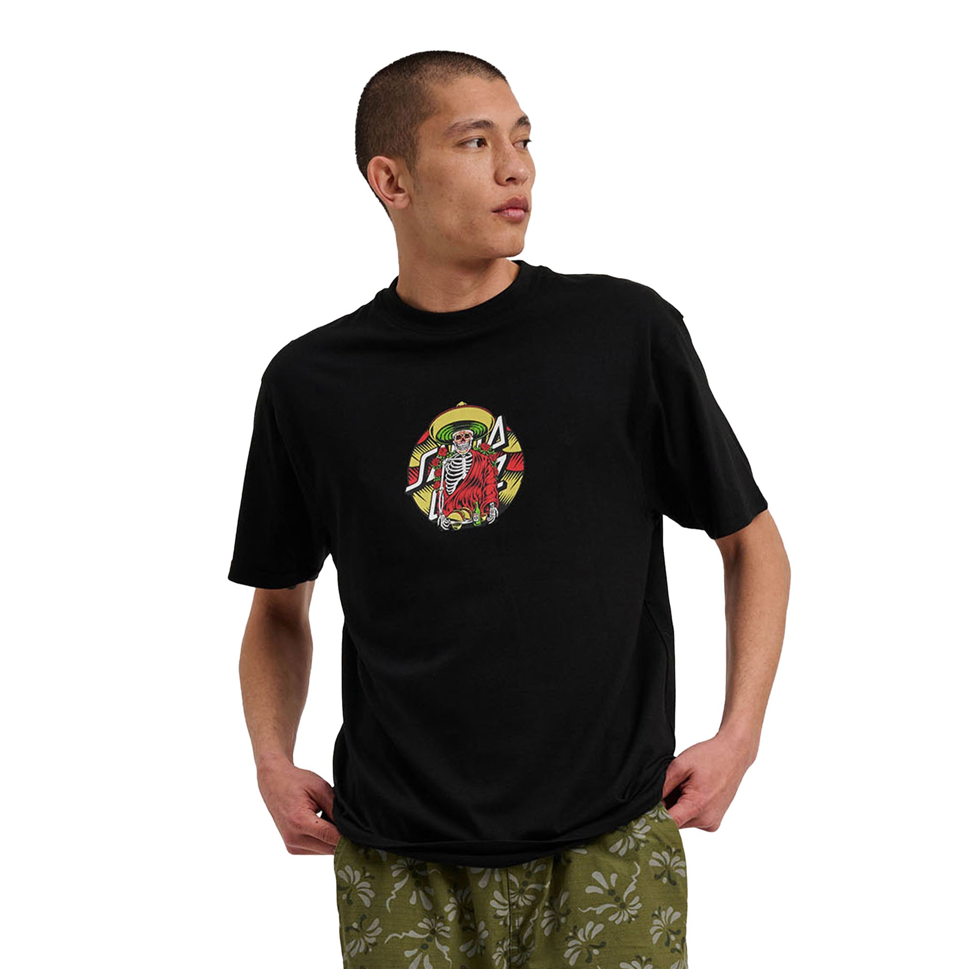Santa Cruz Guzman Dining Dot T-Shirt Black  - SCA-TEE-12305