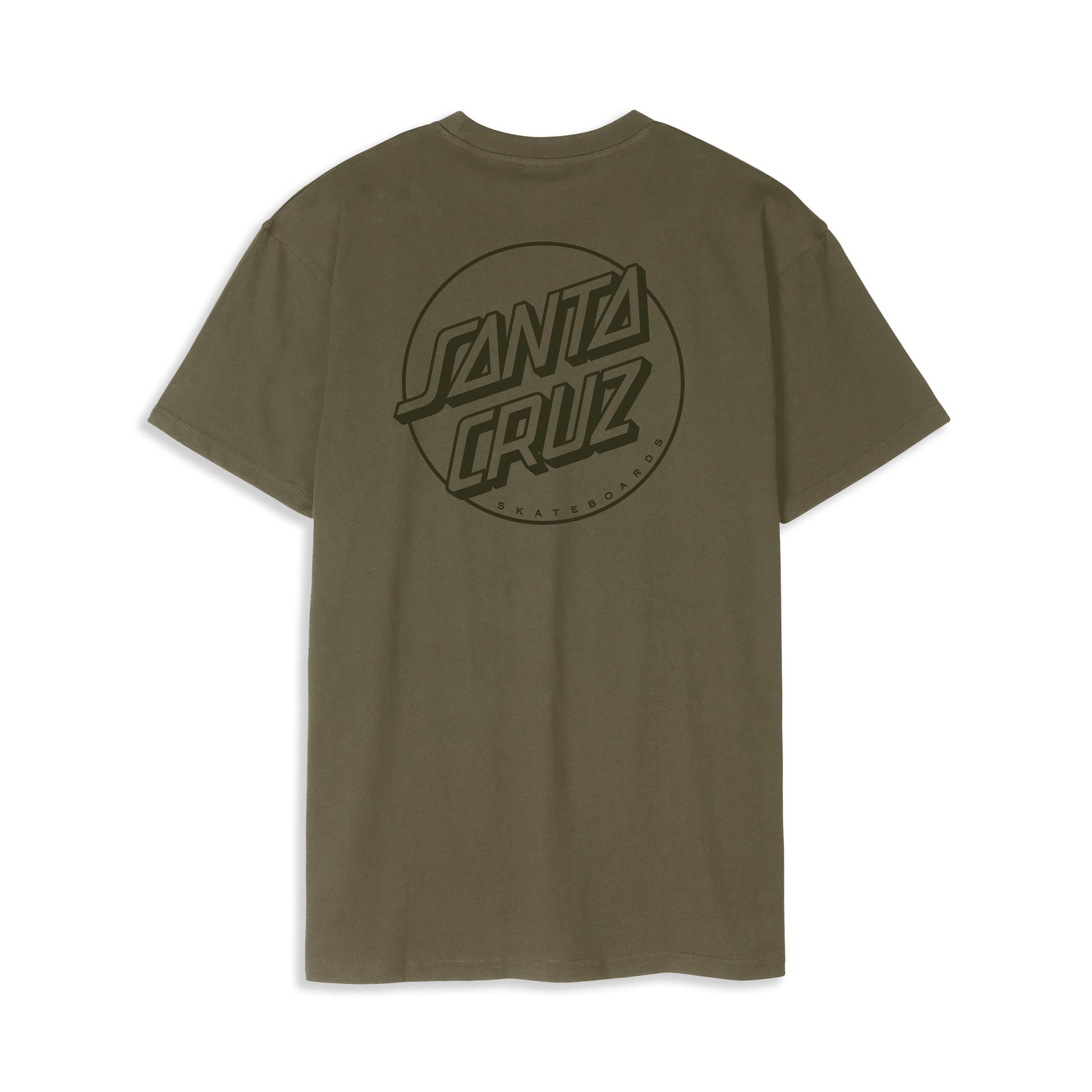 Santa Cruz Tonal Opus Dot Stripe T-Shirt Uniform Green  - SCA-TEE-12425