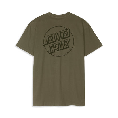 Santa Cruz Tonal Opus Dot Stripe T-Shirt Uniform Green  - SCA-TEE-12425