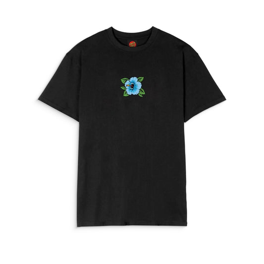 Santa Cruz Screaming Hibiscus Front T-Shirt Black  - SCA-TEE-12503