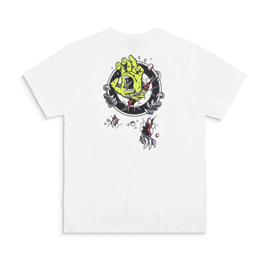 Santa Cruz Roskopp Screaming Target T-Shirt White  - SCA-TEE-12515