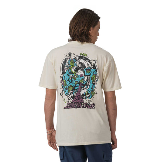 Santa Cruz Roskopp Dissect Strip Tee Unbleached Cotton  - SCA-TEE-12976