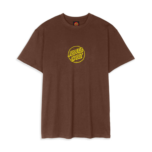 Santa Cruz Stamped Opus Front T-Shirt Coffee  - SCA-TEE-13414