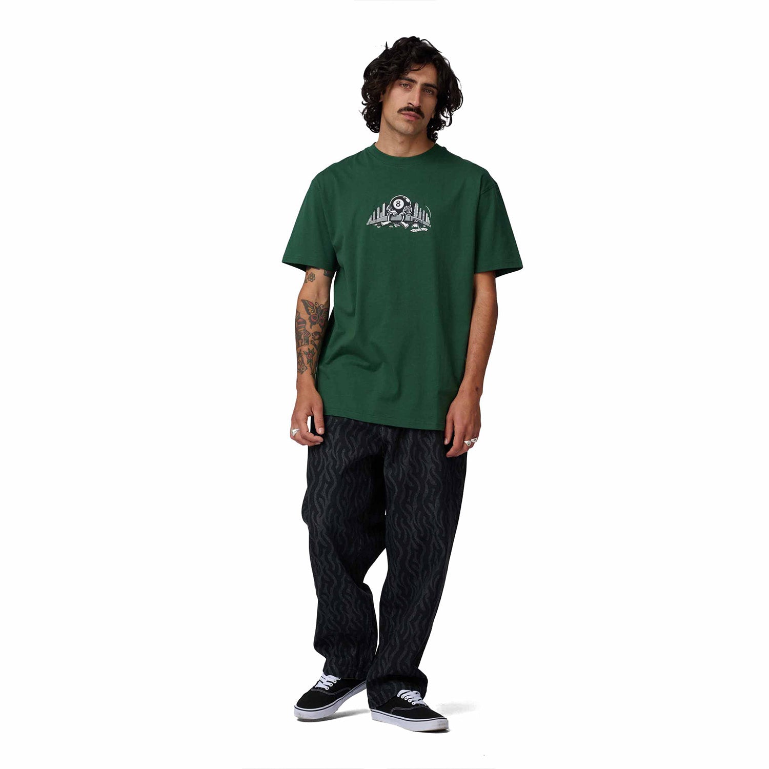 Santa Cruz Winkowski Curb Front T-Shirt Kale  - SCA-TEE-13504