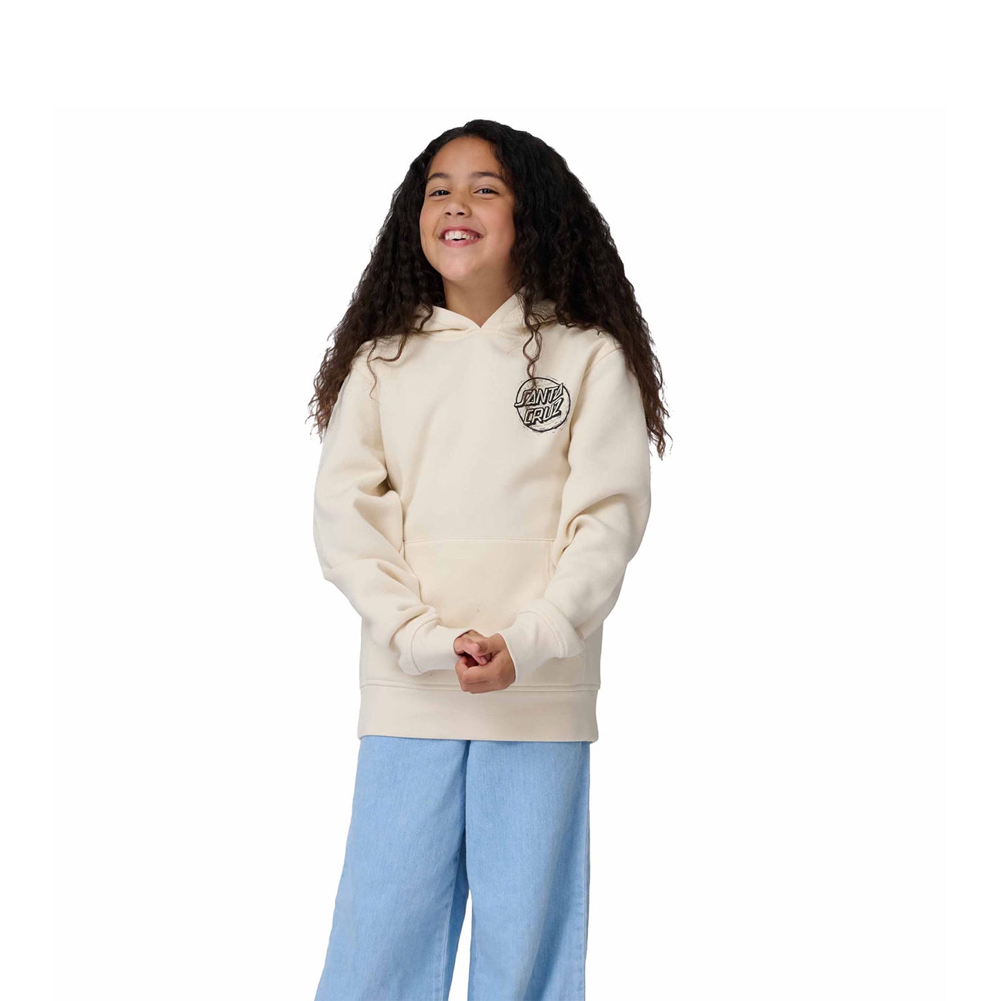 Santa Cruz Youth Stamped Opus Camo Hoodie Chalk  - SCA-YHD-9274