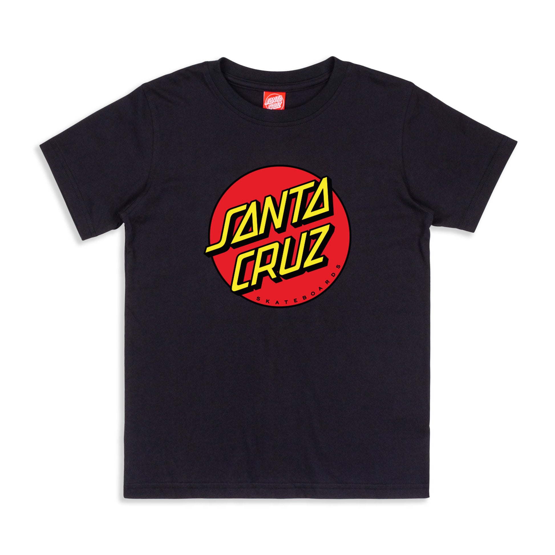 Santa Cruz Youth Classic Dot Tee Black  - SCA-YTE-0946
