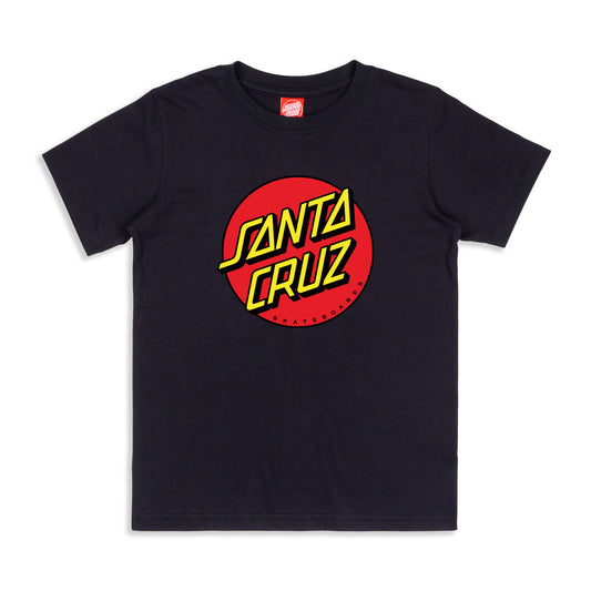 Santa Cruz Youth Classic Dot Tee Black  - SCA-YTE-0946