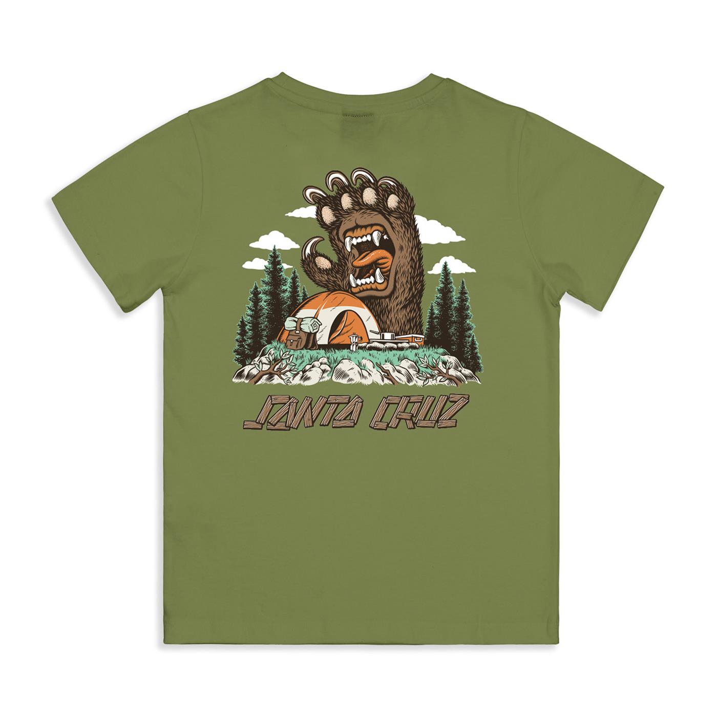 Santa Cruz Youth Screaming Grizzly Tee Iguana  - SCA-YTE-1736