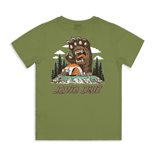 Santa Cruz Youth Screaming Grizzly Tee Iguana  - SCA-YTE-1736