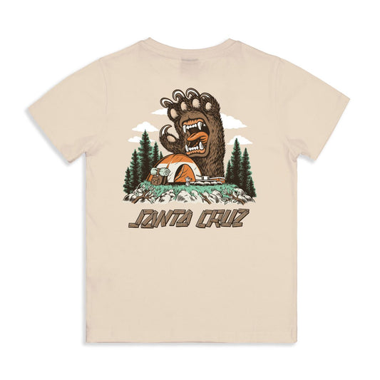 Santa Cruz Youth Screaming Grizzly Tee Chalk  - SCA-YTE-1740