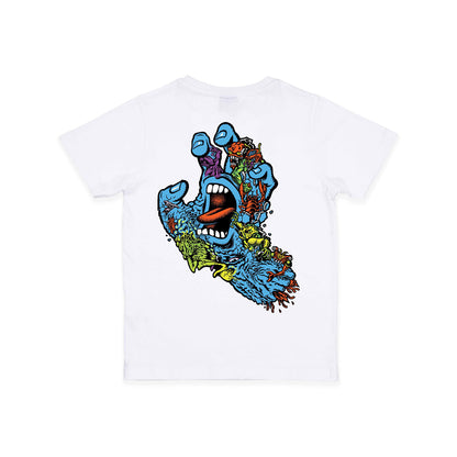 Santa Cruz Youth Roskopp Screaming Tee White  - SCA-YTE-9127