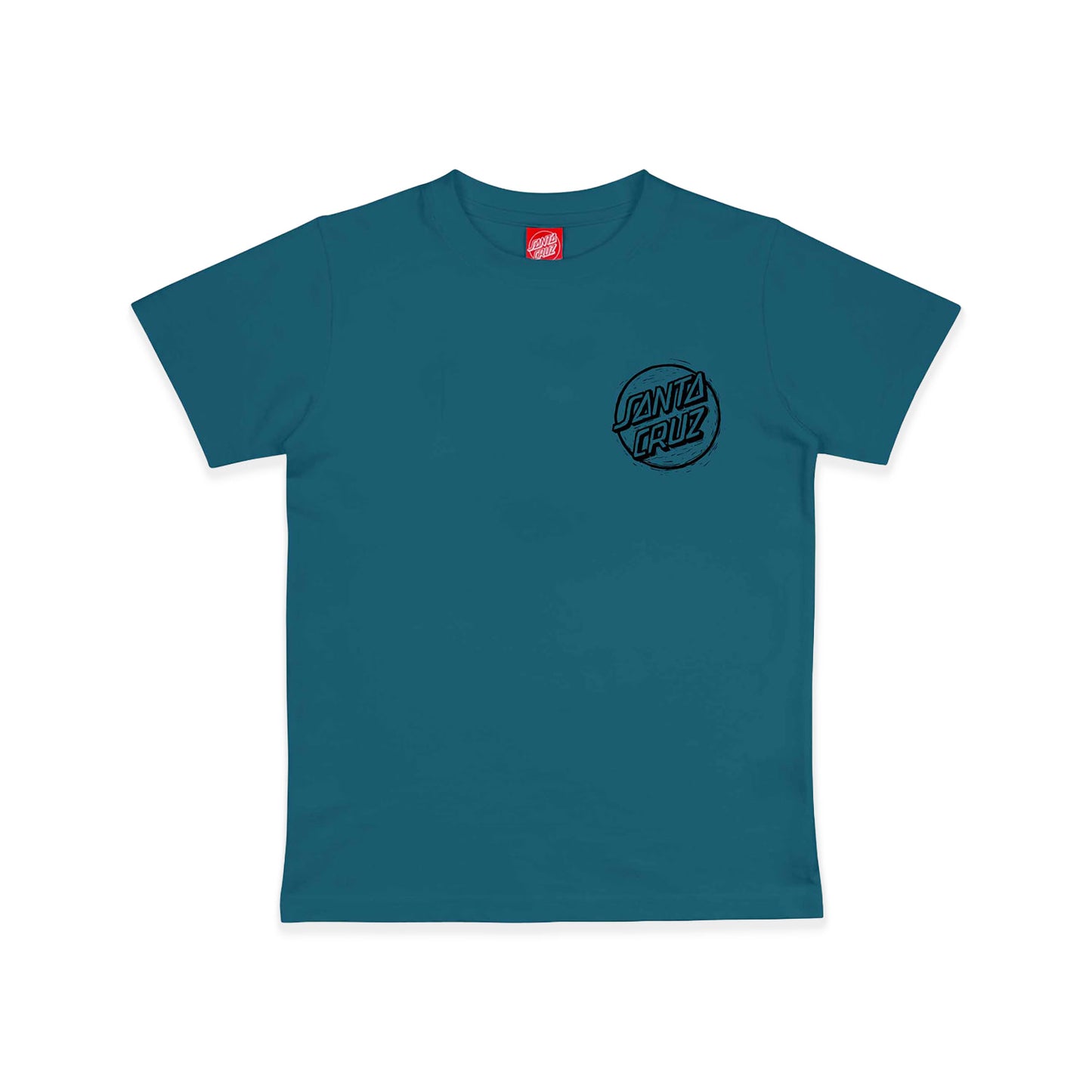 Santa Cruz Youth Stamped Opus Camo Tee Teal  - SCA-YTE-9155
