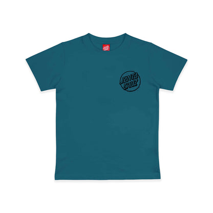 Santa Cruz Youth Stamped Opus Camo Tee Teal  - SCA-YTE-9155
