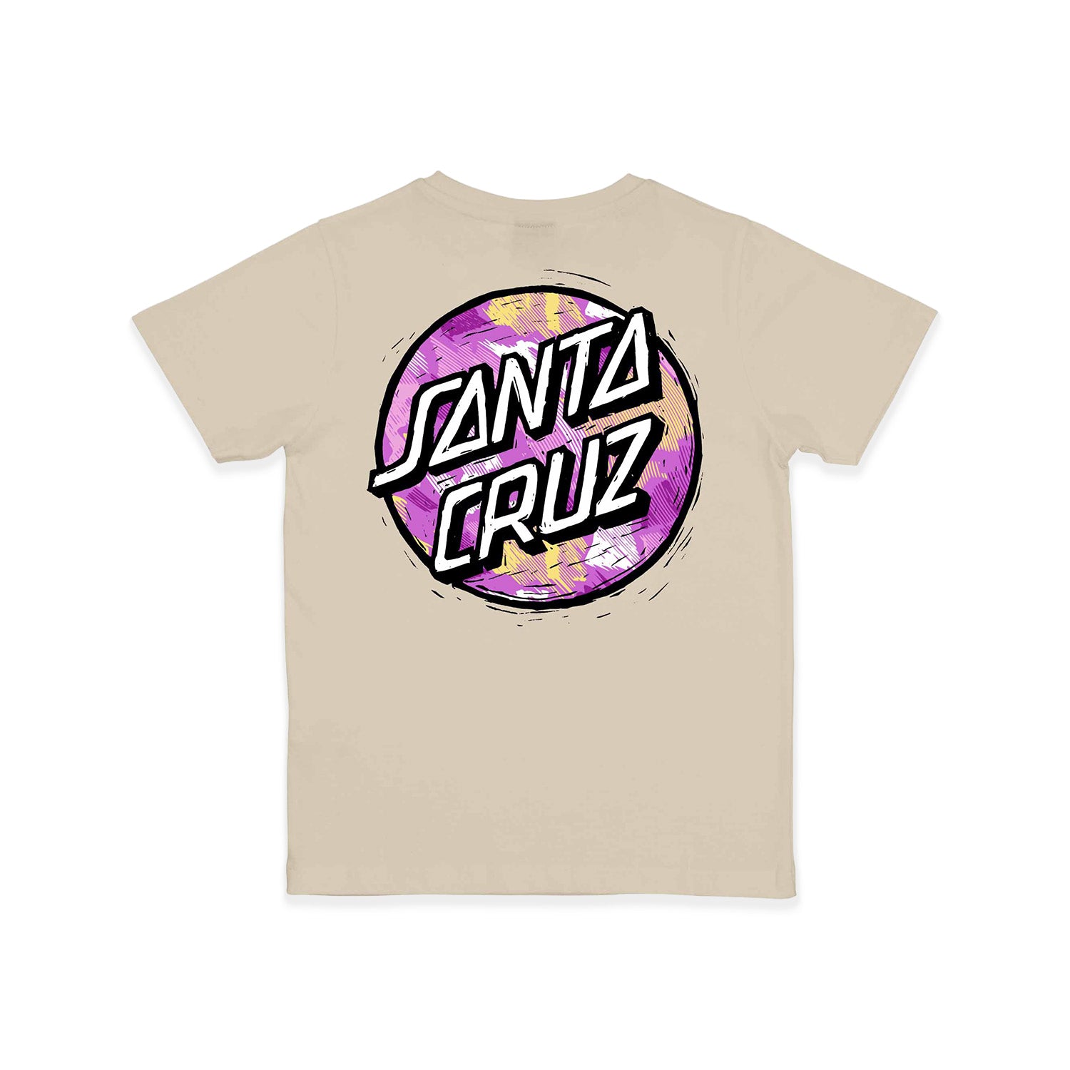 Santa Cruz Youth Stamped Opus Camo Tee Chalk  - SCA-YTE-9159