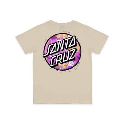 Santa Cruz Youth Stamped Opus Camo Tee Chalk  - SCA-YTE-9159
