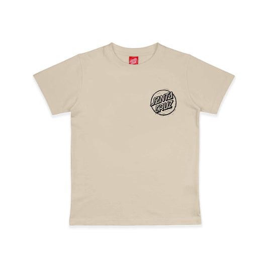 Santa Cruz Youth Stamped Opus Camo Tee Chalk  - SCA-YTE-9159